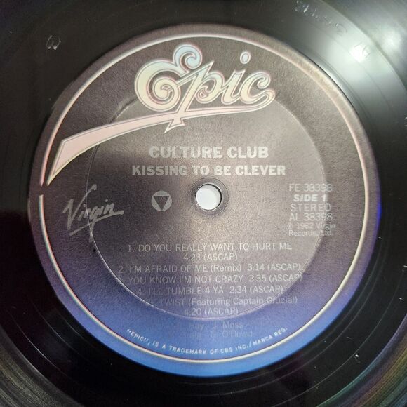 (2) CULTURE CLUB "Kissing To Be Clever & Color By Numbers" Vinyl Record LP (VG) - Picture 7 of 8